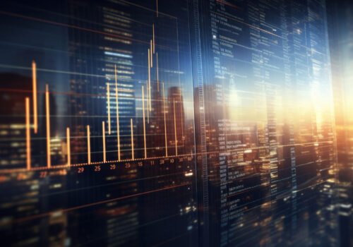 Blurred background of Stock market business concept with financi