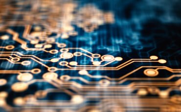 Circuit with points and lines.